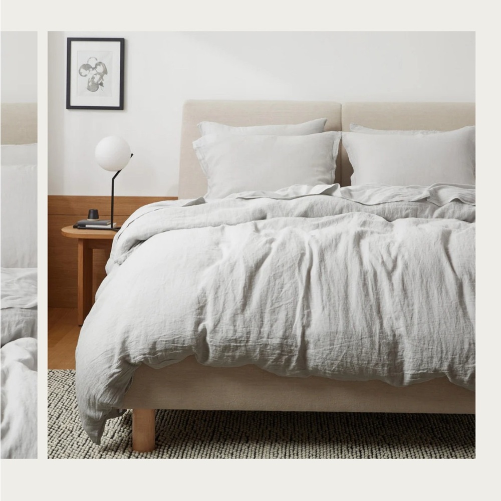 Parachute Gray Linen Duvet Cover Set KING
